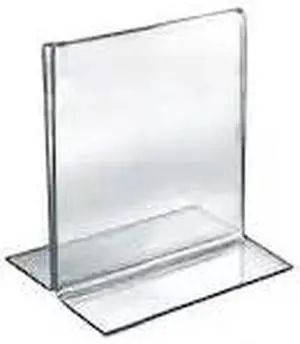 AZAR DISPLAYS 152729 4"W x 5"H Double-Foot Two Sided Sign Holder, PK10