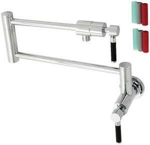 KINGSTON BRASS KS4101DKL KS4101DKL Kaiser Wall Mount Pot Filler, Polished Chrome
