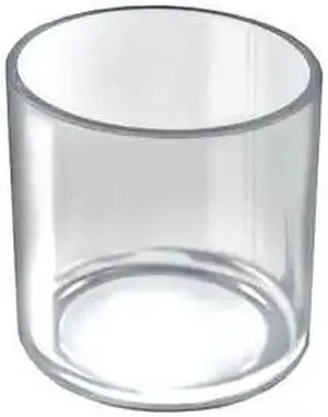 AZAR DISPLAYS 556334 4" x 4" Deluxe Clear Acrylic Cylinder, PK4