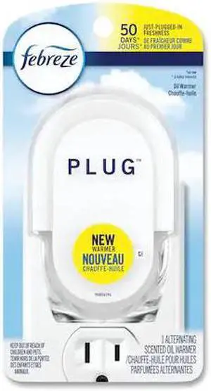 FEBREZE 76985 PLUG Air Freshener Warmer, 2.5" x 3" x 4", Off White, PK4