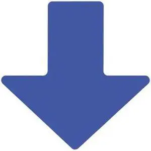 BRADY 104414 Floor Marking Tape,Arrow,2InW,Blue,PK100