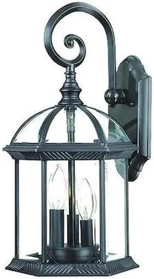 ACCLAIM LIGHTING 5273BK Wall Light,Matte Black,3-Light