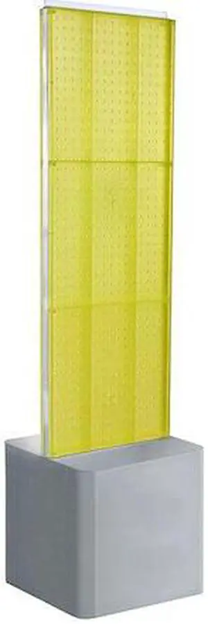 AZAR DISPLAYS 700775-YEL Two-Sided Pegboard Floor Adjustable DisplayPanel Size: