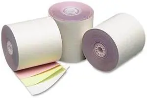 ICONEX PMC07638 Impact Printing Carbonless Paper Rolls, 3x70 ft,