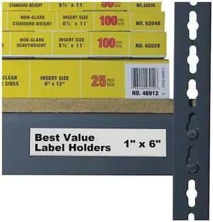C-LINE PRODUCTS 87627 Label Holder,Self Adhesive,1"L,PK50