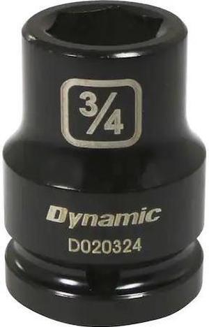 DYNAMIC D020324 3/4" Drive Standard Socket, Black Phosphate, Tools 3/4" Drive 6