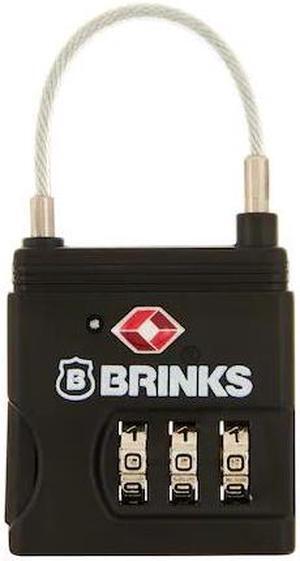 BRINKS 175-25105 Combination Padlock, Zinc, TSA Approved, 25mm, Resettable