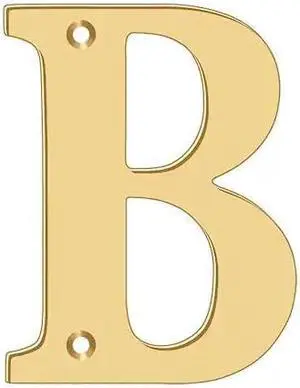 DELTANA RL4B-CR003 Residential Letter B Lifetime Brass 4"