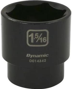 DYNAMIC D014342 1/2" Drive Standard Socket, Black Phosphate, Tools 1/2" Drive 6