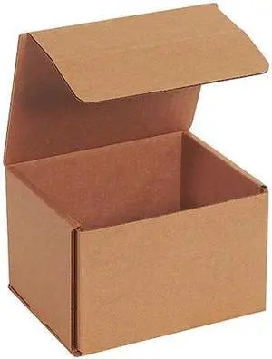 PARTNERS BRAND M654K Corrugated Mailers, 6" x 5" x 4", Kraft, 50/Bundle