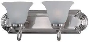 MAXIM LIGHTING 8012FTSN Essentials 2-Light 18" Wide Satin Nickel Vanity Light MAXIM LIGHTING 8012FTSN Essentials 2-Light 18" Wide Satin Nickel Vanity Light