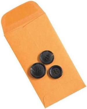 PARTNERS BRAND EN1028 Gummed Envelopes, 2 1/4" x 3 1/2", Kraft, 5000/Case