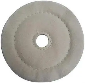 ZORO SELECT 12U103 Buffing Wheel,Cushion Sewn,6 In Dia.