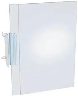 AZAR DISPLAYS 103326 Two-Sided Acrylic Sign Holder W/ Pegboard Grippers 5.5" x