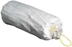 PIG SKM403 Sorbent Sock, 21 gal, 8 in x 18 in, Oil, White, 12 PK