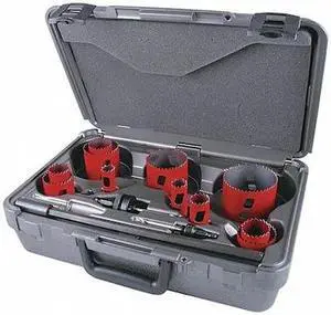 MORSE MHS08I Hole Saw Kit,Saw Sizes 3/4" to 3"