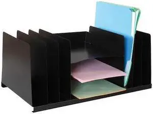 ZORO SELECT 2KEK9 File Holder,Black,9 Compartments