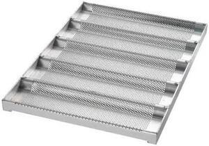 CHICAGO METALLIC 49014 Sub Sandwich Roll Pan,5 Moulds