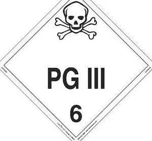 LABELMASTER Z-RVW32R PG III Placard, Worded, Rigid, PK25