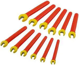 GRAY TOOLS MB12-I 12 Piece Metric Open End Wrench Set, 8mm - 17mm, 1000V