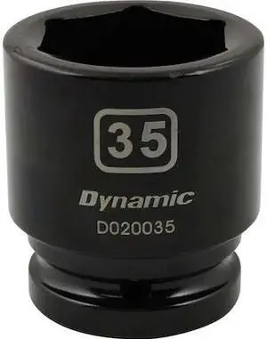 DYNAMIC D020035 3/4" Drive Standard Socket, Black Phosphate, Tools 3/4" Drive 6