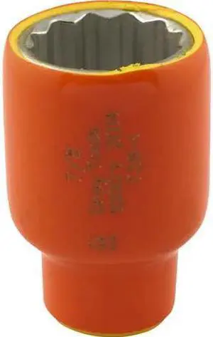 GRAY TOOLS T28-I 7/8" X 3/8" Drive, 12 Point Standard Length, 1000V Insulated