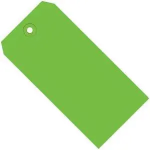 PARTNERS BRAND G11081D Shipping Tags, 13 Pt., 6 1/4" x 3 1/8", Green, PK1000