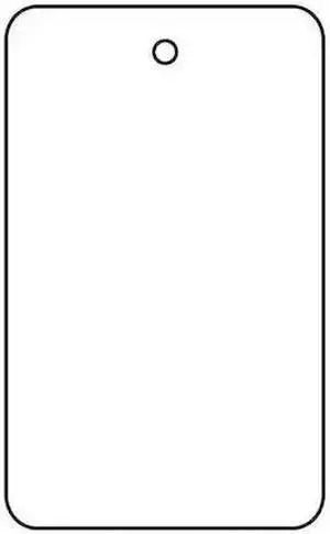 PARTNERS BRAND G26016 Garment Tag,1 3/4x2 7/8",PK1000, 10 Point Paper, 1 3/4"