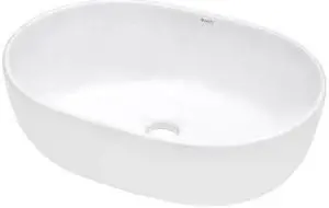 RUVATI RVB0424 24"x16" Bathroom Vessel Sink Wht Ovl Above Vanity Countertop