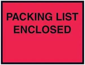TAPE LOGIC PL413 Tape Logic "Packing List Enclosed" Envelopes, 4 1/2" x 6",