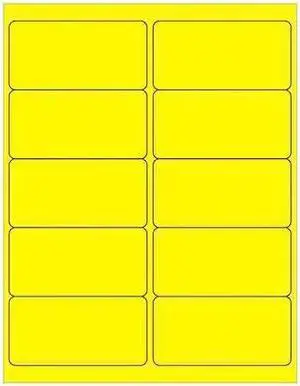 TAPE LOGIC LL178YE Tape Logic Rectangle Laser Labels, 4" x 2", Fluorescent