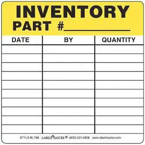 LABELMASTER BLT68 Inventory Part Number Label,PK500