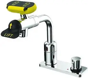 SPEAKMAN SEF-18202 AC Powered Sensor Eyewash Faucet W/ Above Counter Mixer