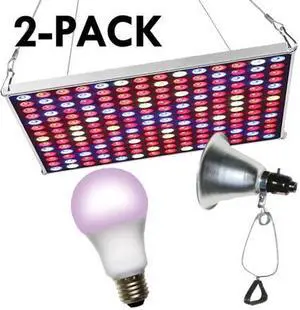 MIRACLE LED 602239 LED Grow Panel & Clamp On Red & Blue Spectrum Grow Light Kit