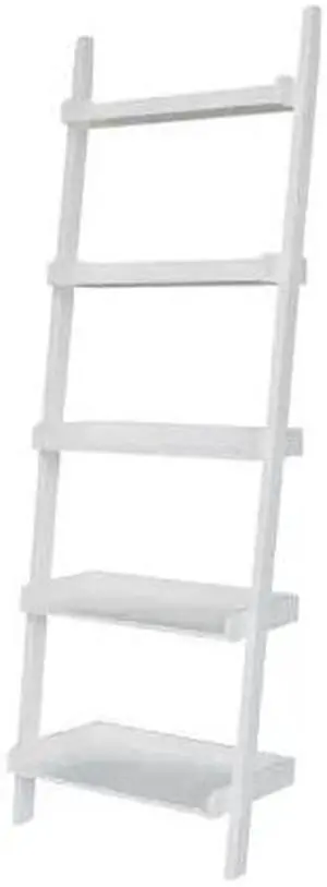 INTERNATIONAL CONCEPTS SH69-2660 Lean To Shelf Unit with 5 Shelves, Linen White