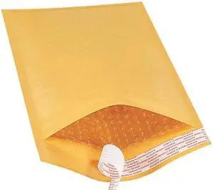 PARTNERS BRAND B854SS Self-Seal Bubble Mailers, No 1, 7 1/4" x 12", Kraft, PK100