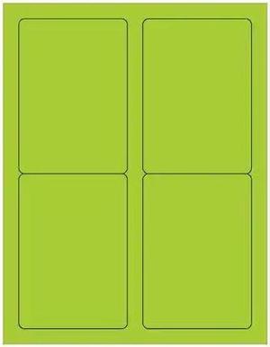 TAPE LOGIC LL176GN Tape Logic Rectangle Laser Labels, 3 1/2" x 5", Fluorescent