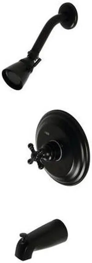 METROPOLITAN KB2630BX Tub and Shower Faucet, Matte Black, Wall Mount