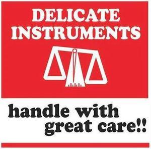 TAPE LOGIC SCL537 Tape Logic® Labels, "Delicate Instruments - HWC", 4" x 4",