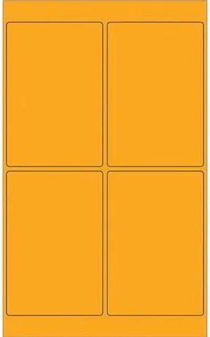 TAPE LOGIC LL186OR Tape Logic® Rectangle Laser Labels, 4" x 6", Fluorescent