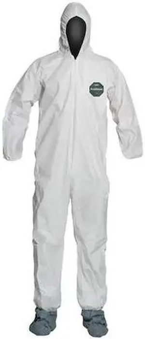 DUPONT NB122SWH3X002500 Disposable Coverall, Hooded, 3XL, ProShield(R) 50,
