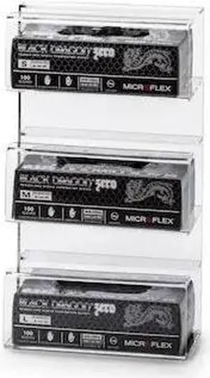 OMNIMED 305328 Acrylic Top Open Glove Box Holder(s) (Triple OMNIMED 305328 Acrylic Top Open Glove Box Holder(s) (Triple