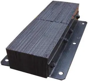 ZORO SELECT 26W592 Dock Bumper,24x4-1/2x13 In.,Rubber