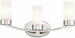 NUVO 60-6223 Denver 3 Light Vanity Fixture Polished Nickel Finish Polishe
