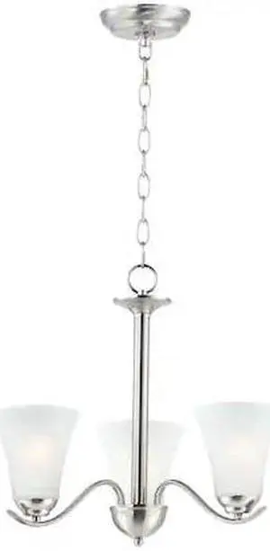 MAXIM LIGHTING 12073FTSN Vital 3-Light 20" Wide Satin Nickel Chandelier MAXIM LIGHTING 12073FTSN Vital 3-Light 20" Wide Satin Nickel Chandelier