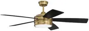 CRAFTMADE BRX52SB5 5 Blades, 3 Speeds, 120V/60 Hz, 52 in W