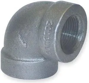 ZORO SELECT 1LBG8 3/4" FNPT Galvanized 90 Degree Elbow