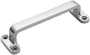 SUGATSUNE FT-150 Pull Handle, 5-3/16 In. H, Polished, Unthr. Through Holes