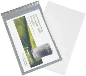 PARTNERS BRAND CV1419 Clear View Poly Mailers, 14 1/2" x 19", Clear/White, PK100