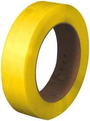 PARTNERS BRAND PS1226Y Polypropylene Strapping, Hand Grade, Embossed, 16" x 6"